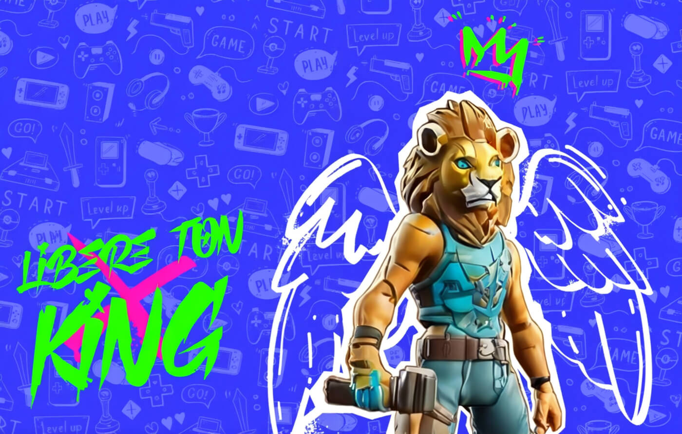 Affiche publicitaire Libère ton King - Campagne marketing influence Fortnite