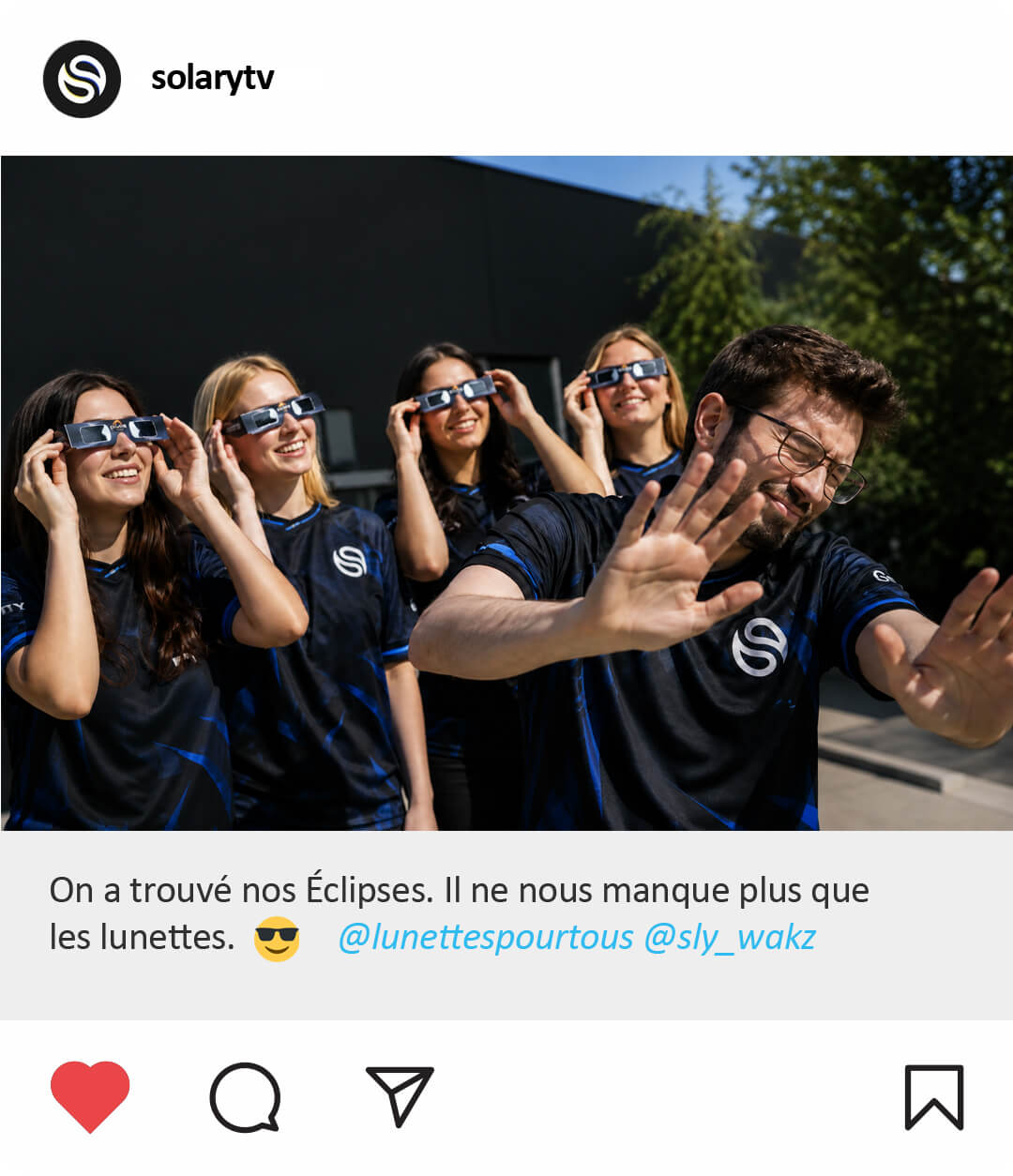 Post Instagram pour l'opération